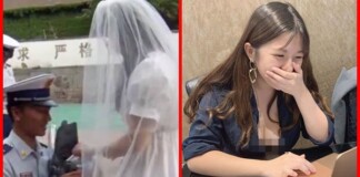 Bạn trai quá bận, cô gái tự mình mặc váy cưới và cầm hoa đến cầu hôn khiến dân tình cảm động