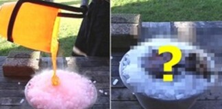 Đổ dung nham 1400 độ vào băng khô -78 độ, YouTuber gây sốc khi làm thí nghiệm xem “Nóng và lạnh cái nào mạnh hơn”