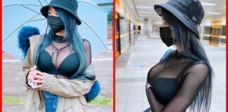 Đứng đợi tàu về nhà, cô gái mặc đồ xuyên thấu để lộ nội y khiến dân mạng lùng sục danh tính