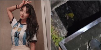 Mải nhìn điện thoại khi phát sóng, nữ streamer hụt chân rơi xuống hố tử thần, suýt thì gặp nạn lớn