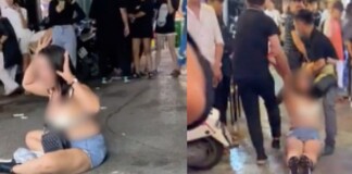 Người phụ nữ khóc lóc, lột đồ trước cửa quán bar 1900 sau khi bị nhân viên đưa ra ngoài: ‘Trả chị 110k rồi chị đi về’