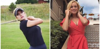 Nhan sắc nữ golf thủ nóng bỏng, mặc áo khoe ngực tới mức bị dọa giết vì quá quyến rũ