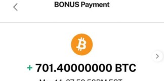 Trả thưởng 701 USD lại nhầm thành 701 Bitcoin, nhiều người dùng nhanh tay rút về ví trữ lạnh