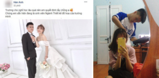 Trường cho nghỉ dịch, 2 sinh viên ở nhà lâu quá nên quyết định… cưới nhau