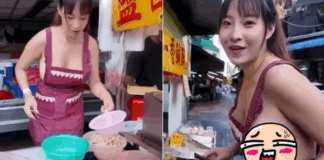 Đứng bán gà rán ngoài chợ, hot girl mặc tạp dề bỗng nổi như cồn, được cả Google đề xuất